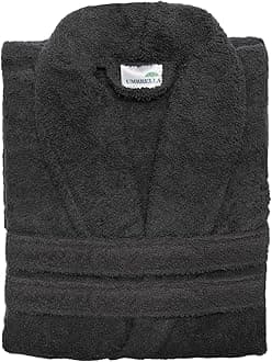 Premium Cotton Terry Toweling Bathrobe - Unisex Spa & Hotel Quality Gown, Extra Soft & Absorbent Thick Towel Bathrobes for Men & Women Towel