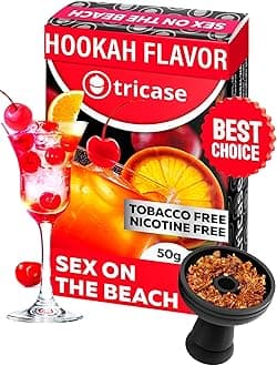 Hookah Flavors Sex on the Beach 1.7 ounce - Orange, Lemon & Tropical Mix Hookah Shisha - Tea Leaves Herbal - Hookah Tobacco & Nicotine Free Shisha with Real Organic Shisha Hookah Flavors 50 Gram