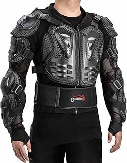 OHMOTOR Motorcycle Body Protective Jacket Armor Men, Motocross Riding Protective Gear,ATV Dirt Bike Chest Spine Protector
