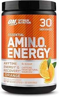 Amino Energy - Pre Workout with Green Tea, BCAA, Amino Acids, Keto Friendly, Green Coffee Extract, Energy Powder - Orange, 9.5 Ounce, 30 Servings (Packaging May Vary)
