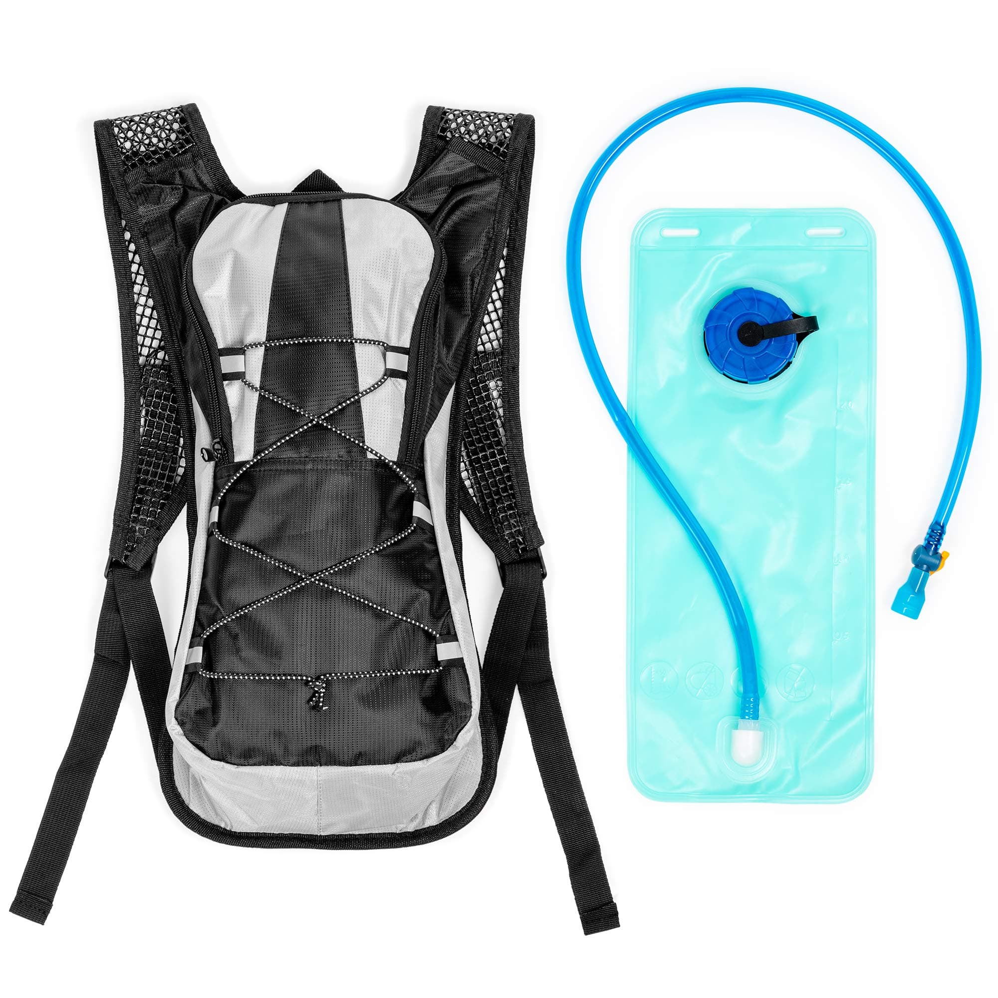 BrambleAdjustable Hydration 2L Water Rucksack Backpack / Bladder Camel Pack Bag - Perfect for Hiking, Running, Cycling & Walking
