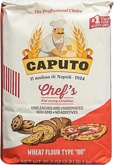 Flour "00" Chefs Flour (7 Packs) Each 1 Kilo (2.2 Pounds) Bags, Il Mulino di Napoli, Pizza Flour Caputo Antimo Molino
