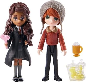Harry Potter, Magical Minis Ron Weasley & Parvati Patil Set with 2 Doll Accessories, Easter Basket Gifts, Kids Toys for Ages 6 and up
