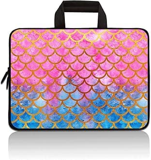 Baocool11 11.6 12 12.1 12.5 inch Laptop Carrying Bag Chromebook Case Notebook Ultrabook Bag Tablet Cover Neoprene Sleeve for Apple MacBook Air Samsung Google Acer HP DELL Lenovo Asus (Mermaid Scale)