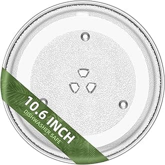 Gemroom 10.6" Microwave Plate Replacement Compatible with GE WB48X21336 Toshiba 12570000001011, 10 5/8 Inch Microwave Glass Turntable Plate of Danby 12570000001012 12570000A25472