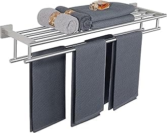 Alise Towel Rack,Towel Holder Towel Shelf with Double Towel Bars for Bathroom Lavatory,SUS 304 Stainless Steel Wall Mount Towel Hanger Storage,32 Inch Brushed Nickel