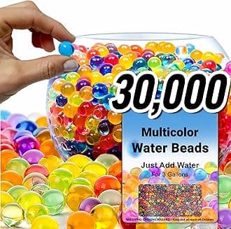 Water Beads for Vases, Vase Fillers for Centerpieces, Colorful Gel Balls (Multicolor, 30,000 pcs.)