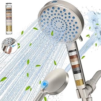Cobbe Filtered Shower Head with Handheld, High Pressure 7-mode Showerhead with Filters for Hard Water - Remove Chlorine - Reduces Dry Itchy Skin, Patented Paddle Shift Design, Brushed Nickel