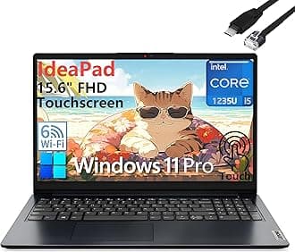 Lenovo Ideapad Laptop, 15.6" Touchscreen FHD Computer, Intel 10-Core i5-1235U (Beat i7-1195G7), 40GB DDR4 RAM, 2TB PCIe SSD, WiFi 6, BT 5.2, Type-C, HDMI, Abyss Blue, Windows 11 Pro S