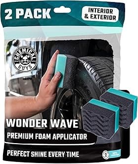 Chemical Guys Wonder Wave Durafoam Tire Shine Applicator Pads - Foam Pads for Applying Tire Dressings, Protectants, Wax, Polish and Car Detailer Products for Trucks and SUVs - 2 Pack