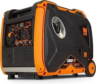 WEN Super Quiet 3800-Watt RV-Ready Portable Inverter Generator with Fuel Shut-Off and Electric Start (56380i)