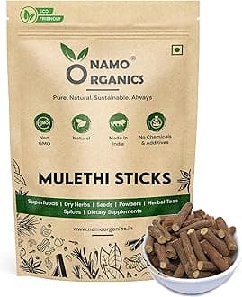 Namo Organics - Mulethi Stick For Eating - 200 Gm - yashtimadhu/Licorice Roots for Throat