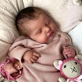 Anano Reborn Baby Dolls Silicone Full Body-20 in Realistic Baby Doll Girl, Full Silicone Babys Doll, Lifelike Newborn Babies, Real Life Reborn Dolls Painted Hair with Accessories