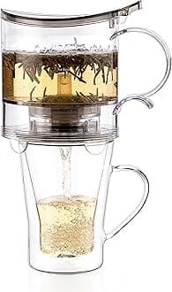 Tealyra - leafTEA MAKER - 18.5-ounce - Loose Tea Teapot With Removable Infuser - Best Tea Maker For Perfect Cup of Leaf Tea - Bottom Dispensing - Dripping Free Guarantee - 550ml