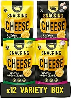 Snacking Cheese Variety Pack, Classic Rosemary Truffle Caramelised Onion Flavours (12 x 24g)