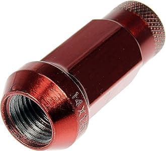 Dorman 713-685E Red Open End Knurled Wheel Nuts Compatible with Select Models, 20 Pack