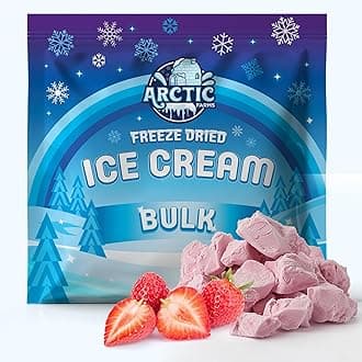 Arctic Farms Freeze Dried Premium Ice Cream That Does Not Melt (5 Ingredients) (1lb, Strawberry)