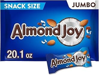 The Hershey Company ALMOND JOY, Chocolate Coconut Candy Bar, Snack Size, 20.1 Ounce