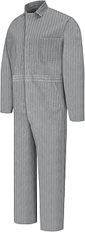 Red Kap Men's Snap Front Cotton Coverall, Oversized Fit, Long Sleeve