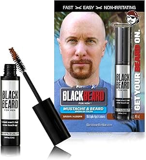 Beard Color – 1-Day Beard, Mustache, Eyebrow, Sideburns Color – Temporary Facial Hair Tint - Hypoallergenic Beard Dye Alternative – Up to 45 applications – Brown/Auburn, 1 Pack