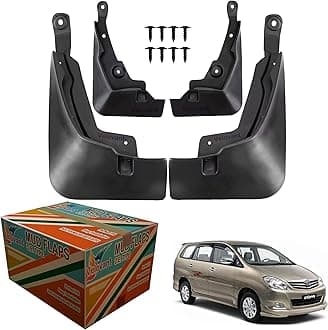 Car Mud Flap for INNOVA T 1 Big SZ Heavy Duty Splash Mud Guards OEM Type Set of 4 Black