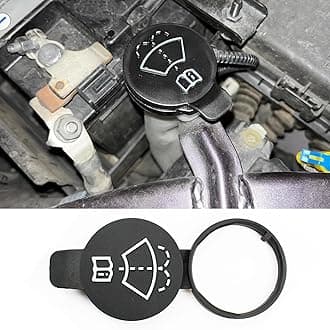 Car Windshield Wiper Washer Fluid Reservoir Tank Bottle Cap Replacement Cap, Compatible with Camaro Silverado Cruze, OEM#12767700、13227300、12788573、19172571 Replacement (1 PCS)