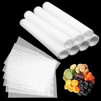 16 Pcs Silicone Dehydrator Sheets 21 x 14 Inch Non Stick Silicone Mesh Reusable Dehydrator Tray Liner Fruit Dryer Mats for food fruit Freeze Dryer