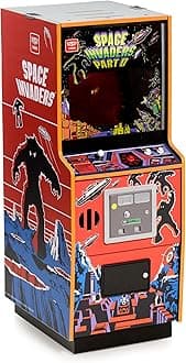 Numskull Quarter Arcades Space Invaders II Collector's Edition Mini Arcade - 1/4 Scale Authentic Wooden Replica, Original ROM, Rechargeable Battery & 3W Speakers for Retro Enthusiasts
