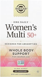 One Daily Women's Multi 50+ Whole Body Support for Women 50 and Older - Highly Absorbable Heart, Bone & Breast Health, Energy, Stress, Hair Skin & Nails Multivitamin, 60 Vegan Capsule Servings