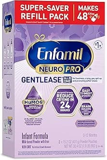 Enfamil NeuroPro Gentlease for easing Fussiness, Crying, Gas, Spit-up in 24 Hrs, Smaller Proteins for Easy Digestion, Brain Supporting DHA, Prebiotic Blend, HuMO6*, Baby Formula, Powder Refill Box, 30.4 Oz