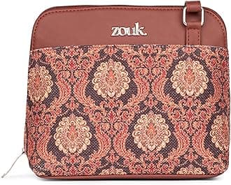 Printed Vegan Leather Out Of Office Sling Bag With Adjustable Strap For Women's Girls