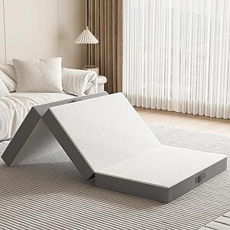 PurrJoys Folding Mattress Double 15CM, Trifold Guest Mattress with Washable Cover, Foldable Floor Mattresses for Travel, Camping, Studio, Dorm
