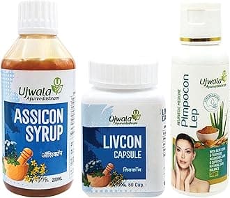 - Livcon Capsule, Assicon Syrup and Pimpocon Lep Combi Kit for Urticaria I Itchy Rashes I Hives and Liver Related Allergies (3 Item in the set)