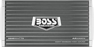 BOSS Audio Systems AR2000M Monoblock Car Amplifier - 2000 Watts, 2-4 Ohm Stable, Class A-B, Mosfet Power Supply, Gray