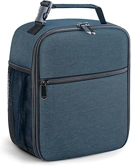 Lunch Bag for Men/Women, Reusable Lunchbox for Adult, Small Insulated Lunch box, Lunch Tote Bag for Office, Work, Picnic - Blue