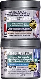 PC Products PC-Masonry Two-Part Masonry Repair Epoxy Adhesive Paste, Gray