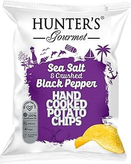 Sea Salt & Crushed Black Peppers Hand Cooked Potato Chips 125g