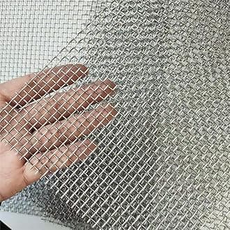Stainless Steel Mesh 5Mesh with 1MM Wire Dia,4Pack 12x8inch(305x203mm) Hard and Heat Resisting Screen Sturdy Metal Mesh Sheets for DIY Projects,Aire Vent,Cage,Garden,Covered,BBQ Net