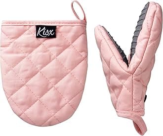 Pink Silicone Oven Mitts & Pot Holders Set - Heat Resistant, Mini Kitchen Gloves for Cooking