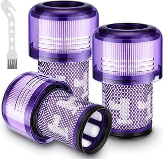 V12 Filter Replacements for Dyson V12 Detect Slim, Detect Slim Animal, Slim+ Cordless Vacuum and V12 Slim Absolute Vacuums, SV34, SV35 V12 Vacuum Cleaner Filter Replacement, Part No. 971517-01, 3 Pack