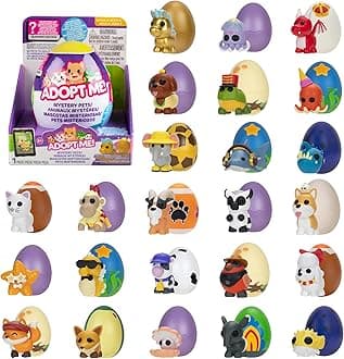 Adopt Me! Mystery Pets Blind Box Assorted Single - Series 5 - Exclusive Virtual Item Game Code - Collectible Mini Animal Toy Figure, Styles Vary - Christmas Stocking Stuffer Gift for Kids, Girls, Boys