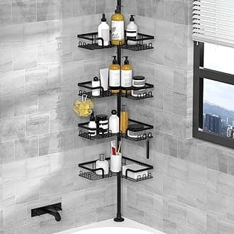 Kegii Corner Shower Shelf Bathroom Corner Storage - Telescopic Shower Caddy, ...