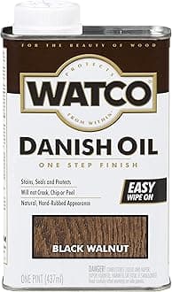 Rust-Oleum Watco 65351 Danish Oil Wood Finish, Pint, Black Walnut