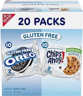 Chocolate Sandwich Cookies & Chips AHOY! Chocolate Chip Cookies Gluten Free Cookies Variety Pack, 20 Snack Packs