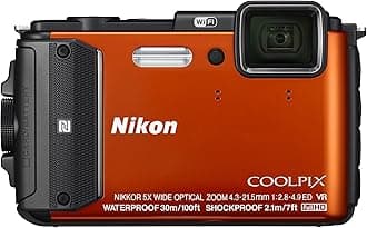 Nikon Coolpix AW130 Shock & Waterproof GPS Digital Camera (Orange) - International Version