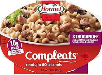 HORMEL COMPLEATS Beef Stroganoff Sauce Microwave Tray, 9 Ounces (Pack of 6)