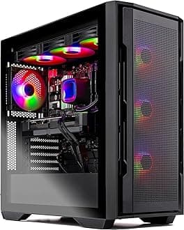 Skytech Rampage Gaming PC Desktop, Ryzen 7 9700X 3.8 GHz (5.5GHz Turbo Boost), NVIDIA RTX 5070 Ti 16GB GDDR7, 1TB Gen4 SSD, 32GB DDR5 RAM 5600 RGB, 850W Gold PSU, 360mm ARGB AIO, Wi-Fi, Win 11