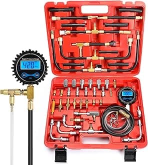 Digital Fuel Injection Pressure Tester Kit - Fuel Pressure Gauge 0-300 PSI for Petrol Engine Fuel Pressure Test Kit Automotive Test Tool Kit