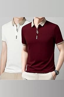 Lymio Polo T Shirt for Men || T Shirt for Man || Collar T Shirt Style Men (Packs Also Available) (Polo-55-58)