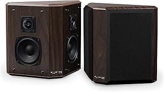 Elite High Definition 2-Way Bipolar Surround Speakers for Wide Dispersion Surround Sound in Home Theater Systems - Natural Walnut/Pair (SXBP2W)